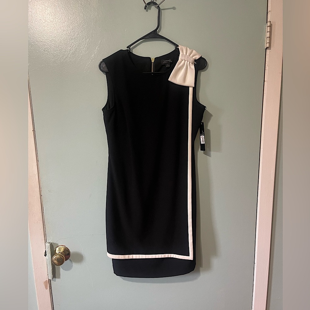 Tahari Asl Sleeveless Bow Sheath Dress - Brand New